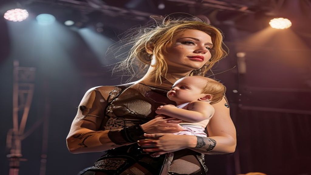Hadise Didim konserinde bebeği sahneye aldı
